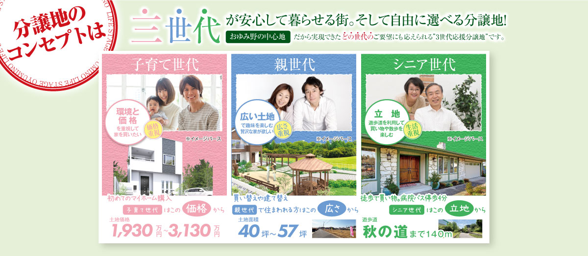 自由に選べる分譲地